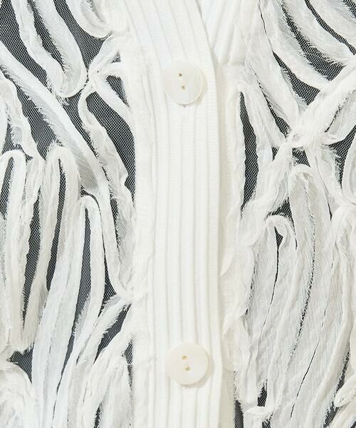 GEORGES RECH / ジョルジュ・レッシュ カーディガン・ボレロ | ナイロンチュールテープ刺繍カーディガン | 詳細10