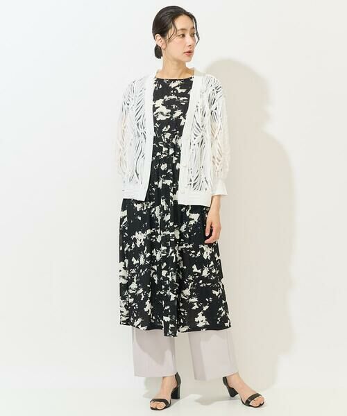 GEORGES RECH / ジョルジュ・レッシュ カーディガン・ボレロ | ナイロンチュールテープ刺繍カーディガン | 詳細13