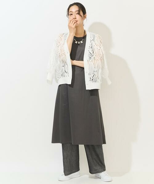 GEORGES RECH / ジョルジュ・レッシュ カーディガン・ボレロ | ナイロンチュールテープ刺繍カーディガン | 詳細14