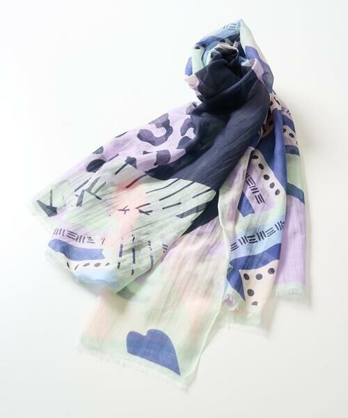 GEORGES RECH / ジョルジュ・レッシュ マフラー・ショール・スヌード・ストール | バードボタニカルシルク混ストール | 詳細2