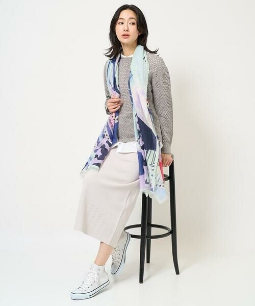 GEORGES RECH / ジョルジュ・レッシュ マフラー・ショール・スヌード・ストール | バードボタニカルシルク混ストール | 詳細6