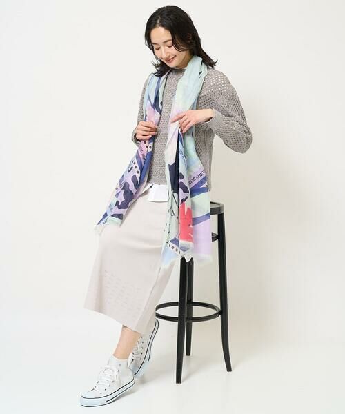 GEORGES RECH / ジョルジュ・レッシュ マフラー・ショール・スヌード・ストール | バードボタニカルシルク混ストール | 詳細7