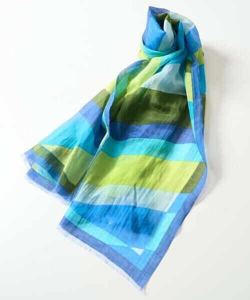 GEORGES RECH / ジョルジュ・レッシュ マフラー・ショール・スヌード・ストール | 幾何学柄シルク混ストール | 詳細1