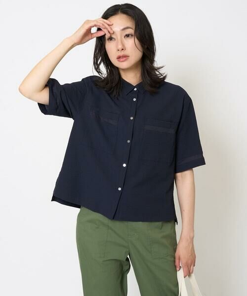 GEORGES RECH / ジョルジュ・レッシュ シャツ・ブラウス | [接触冷感/吸水速乾]サッカーシャドーギンガムシャツ | 詳細4