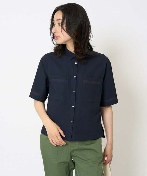 GEORGES RECH / ジョルジュ・レッシュ シャツ・ブラウス | [接触冷感/吸水速乾]サッカーシャドーギンガムシャツ | 詳細5