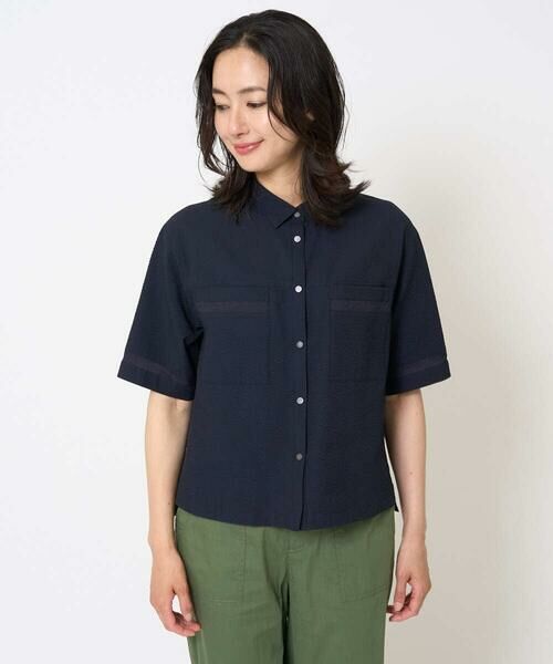 GEORGES RECH / ジョルジュ・レッシュ シャツ・ブラウス | [接触冷感/吸水速乾]サッカーシャドーギンガムシャツ | 詳細6