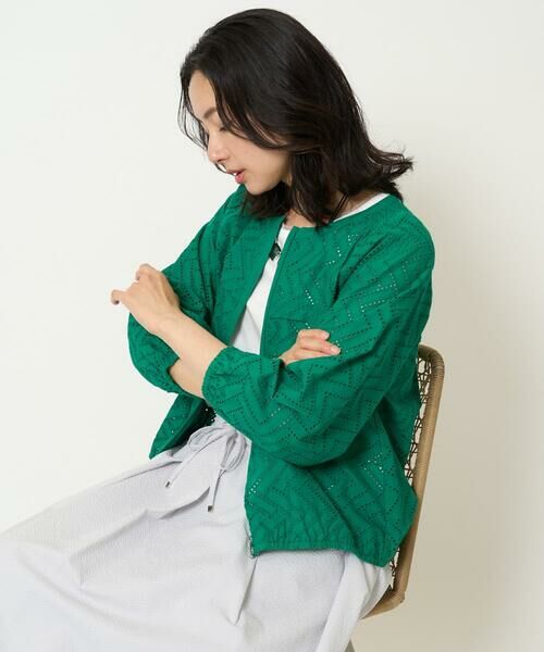 GEORGES RECH / ジョルジュ・レッシュ シャツ・ブラウス | コットンエンブロイダリー羽織ブラウス | 詳細1