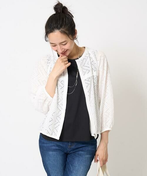 GEORGES RECH / ジョルジュ・レッシュ シャツ・ブラウス | コットンエンブロイダリー羽織ブラウス | 詳細5