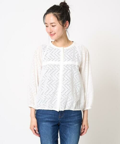 GEORGES RECH / ジョルジュ・レッシュ シャツ・ブラウス | コットンエンブロイダリー羽織ブラウス | 詳細6