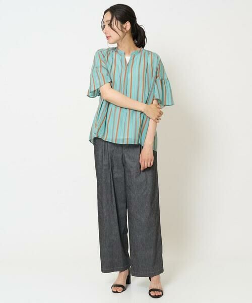 GEORGES RECH / ジョルジュ・レッシュ シャツ・ブラウス | [接触冷感]ランダムストライプフレアスリーブブラウス | 詳細12