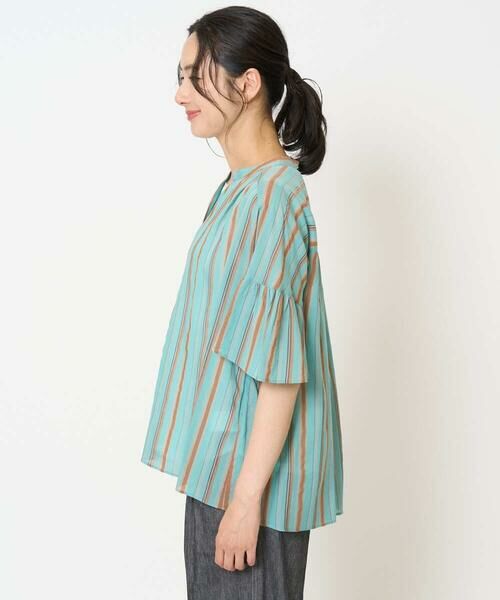 GEORGES RECH / ジョルジュ・レッシュ シャツ・ブラウス | [接触冷感]ランダムストライプフレアスリーブブラウス | 詳細4