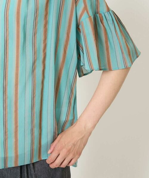 GEORGES RECH / ジョルジュ・レッシュ シャツ・ブラウス | [接触冷感]ランダムストライプフレアスリーブブラウス | 詳細7