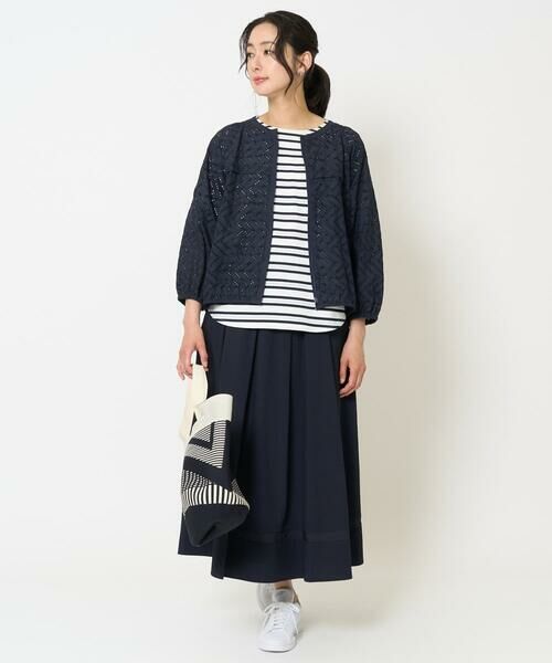 GEORGES RECH / ジョルジュ・レッシュ ロング・マキシ丈スカート | [接触冷感/吸水速乾]サッカーシャドーギンガムタックフレアスカート | 詳細10