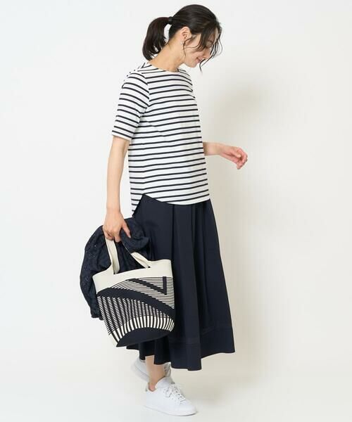 GEORGES RECH / ジョルジュ・レッシュ ロング・マキシ丈スカート | [接触冷感/吸水速乾]サッカーシャドーギンガムタックフレアスカート | 詳細11