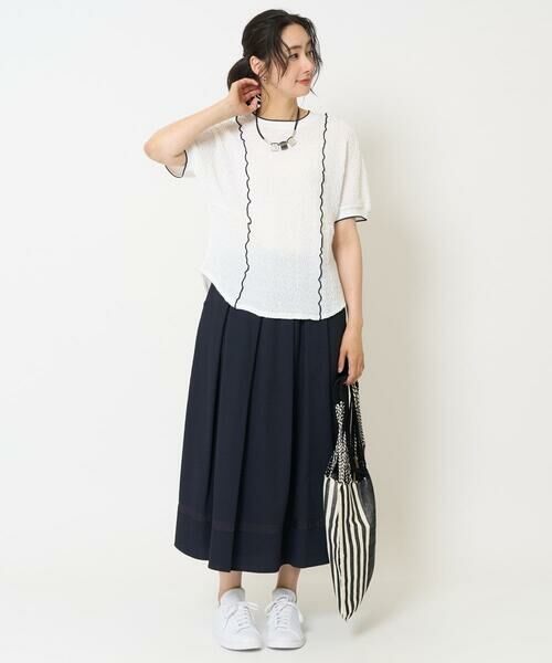 GEORGES RECH / ジョルジュ・レッシュ ロング・マキシ丈スカート | [接触冷感/吸水速乾]サッカーシャドーギンガムタックフレアスカート | 詳細12