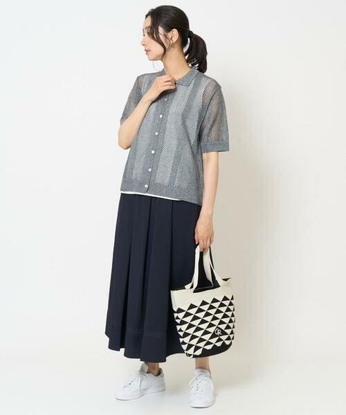 GEORGES RECH / ジョルジュ・レッシュ ロング・マキシ丈スカート | [接触冷感/吸水速乾]サッカーシャドーギンガムタックフレアスカート | 詳細15