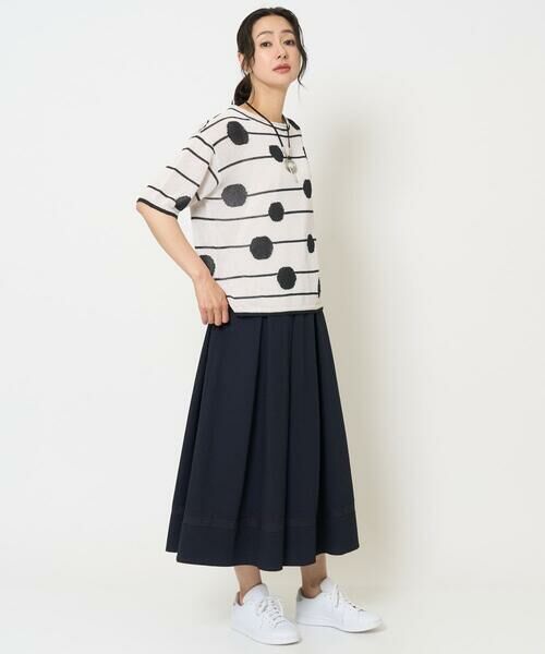 GEORGES RECH / ジョルジュ・レッシュ ロング・マキシ丈スカート | [接触冷感/吸水速乾]サッカーシャドーギンガムタックフレアスカート | 詳細17