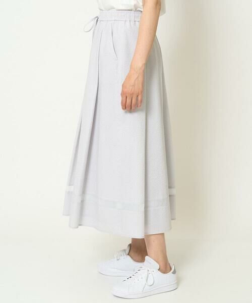 GEORGES RECH / ジョルジュ・レッシュ ロング・マキシ丈スカート | [接触冷感/吸水速乾]サッカーシャドーギンガムタックフレアスカート | 詳細3