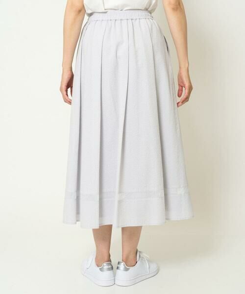 GEORGES RECH / ジョルジュ・レッシュ ロング・マキシ丈スカート | [接触冷感/吸水速乾]サッカーシャドーギンガムタックフレアスカート | 詳細4