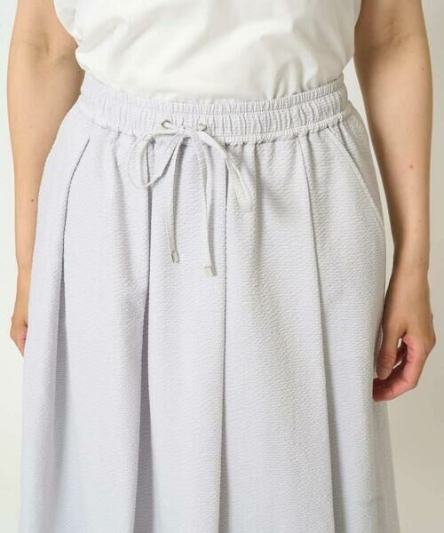 GEORGES RECH / ジョルジュ・レッシュ ロング・マキシ丈スカート | [接触冷感/吸水速乾]サッカーシャドーギンガムタックフレアスカート | 詳細5