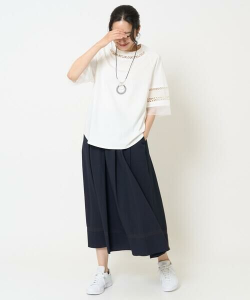 GEORGES RECH / ジョルジュ・レッシュ カットソー | チュールエンブロイダリー6分袖カットソー | 詳細19