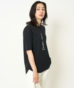 GEORGES RECH / ジョルジュ・レッシュ カットソー | シルケット天竺ラウンドヘムロゴカットソー