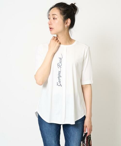 GEORGES RECH / ジョルジュ・レッシュ カットソー | シルケット天竺ラウンドヘムロゴカットソー | 詳細1