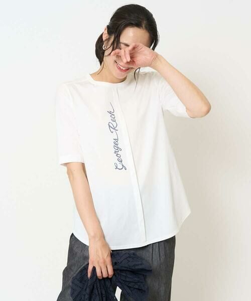 GEORGES RECH / ジョルジュ・レッシュ カットソー | シルケット天竺ラウンドヘムロゴカットソー | 詳細2