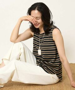 GEORGES RECH / ジョルジュ・レッシュ タンクトップ | [日本製]マルチボーダーラメタンクトップ