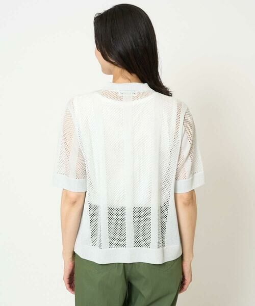 GEORGES RECH / ジョルジュ・レッシュ カーディガン・ボレロ | ラメ襟付きシアーメッシュニットカーディガン | 詳細5