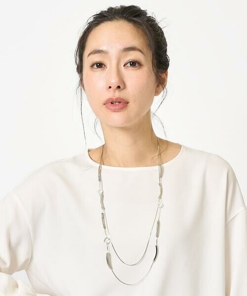 GEORGES RECH/ジョルジュ・レッシュ [日本製]メタルパーツ2連ネックレス シルバー M