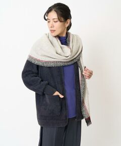 梨地ショール　黒 セール】 ロゴシルク大判スカーフ （マフラー・ショール