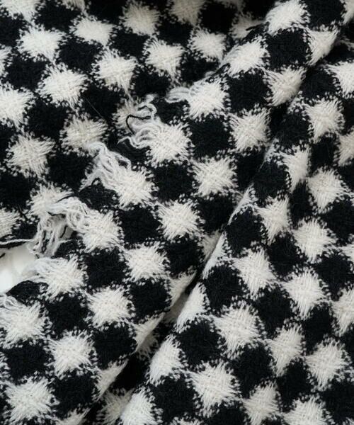 GEORGES RECH / ジョルジュ・レッシュ マフラー・ショール・スヌード・ストール | 格子柄フリンジウールストール | 詳細4