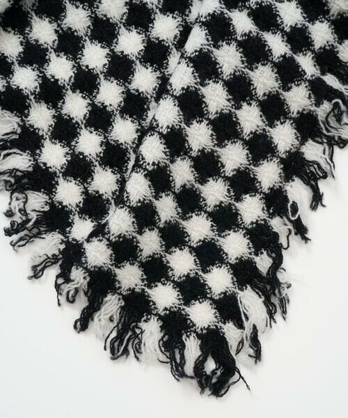 GEORGES RECH / ジョルジュ・レッシュ マフラー・ショール・スヌード・ストール | 格子柄フリンジウールストール | 詳細5
