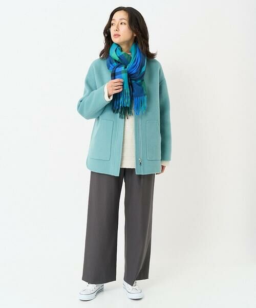 GEORGES RECH / ジョルジュ・レッシュ マフラー・ショール・スヌード・ストール | カラーチェック大判ストール | 詳細8