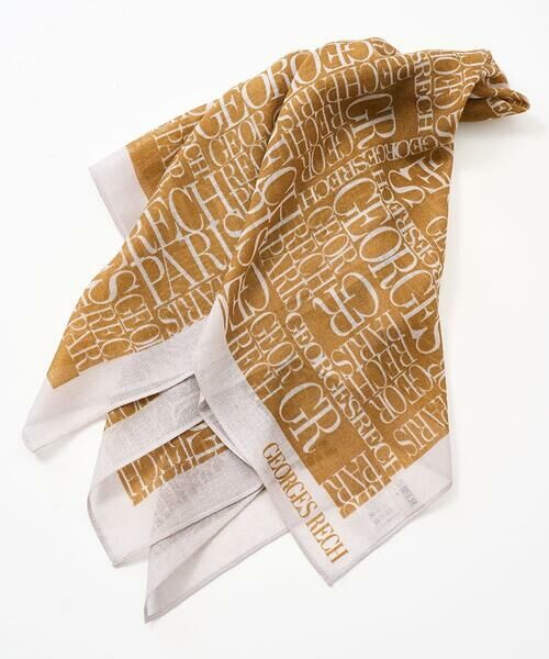 GEORGES RECH / ジョルジュ・レッシュ マフラー・ショール・スヌード・ストール | GRロゴ大判ウールスカーフ | 詳細2