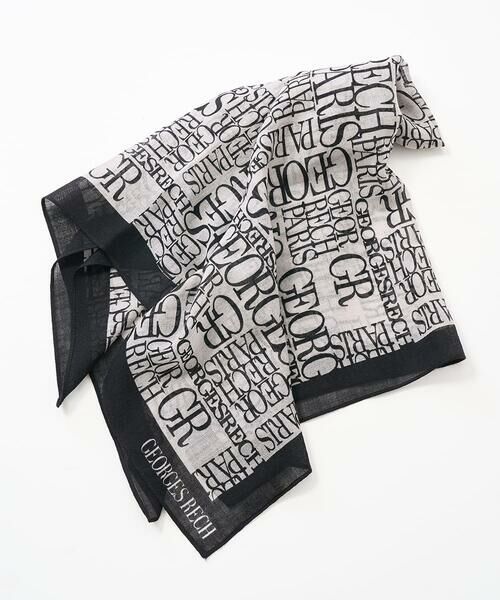 GEORGES RECH / ジョルジュ・レッシュ マフラー・ショール・スヌード・ストール | GRロゴ大判ウールスカーフ | 詳細6