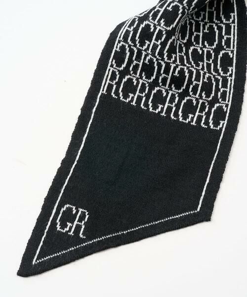 GEORGES RECH / ジョルジュ・レッシュ マフラー・ショール・スヌード・ストール | GRロゴ細幅ニットスカーフ | 詳細2