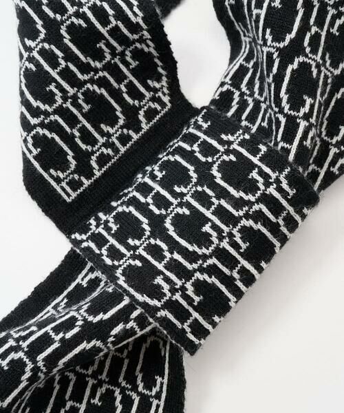 GEORGES RECH / ジョルジュ・レッシュ マフラー・ショール・スヌード・ストール | GRロゴ細幅ニットスカーフ | 詳細3