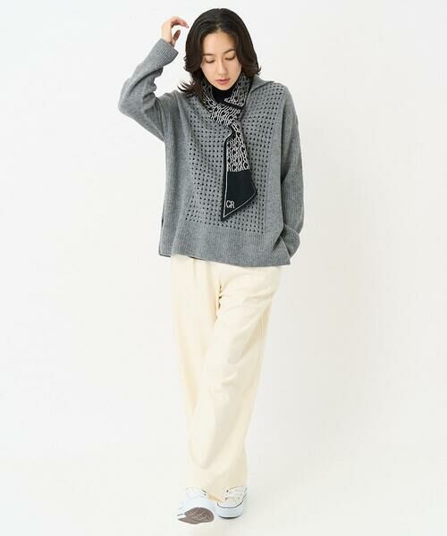 GEORGES RECH / ジョルジュ・レッシュ マフラー・ショール・スヌード・ストール | GRロゴ細幅ニットスカーフ | 詳細5