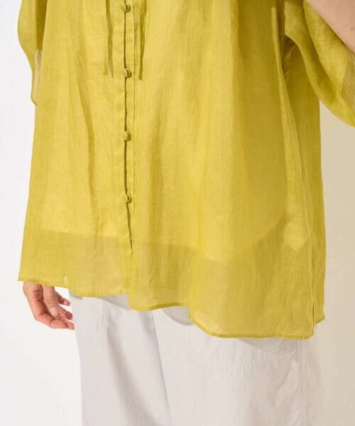 GEORGES RECH / ジョルジュ・レッシュ シャツ・ブラウス | ラミーギャザースタンドカラーブラウス | 詳細10