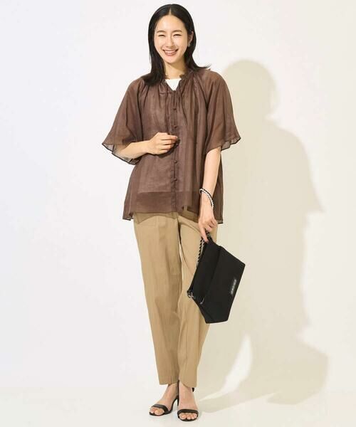 GEORGES RECH / ジョルジュ・レッシュ シャツ・ブラウス | ラミーギャザースタンドカラーブラウス | 詳細19