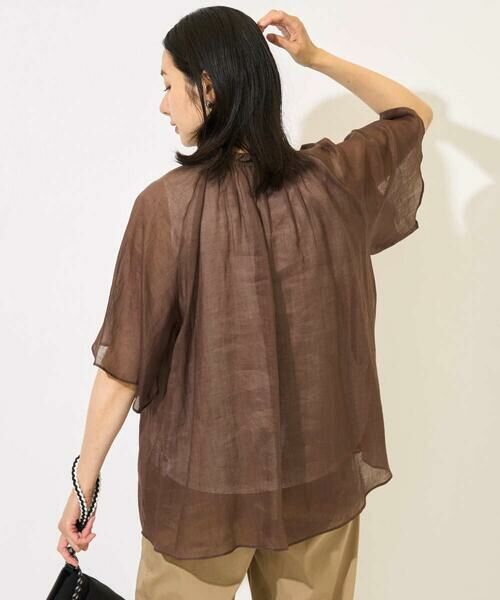 GEORGES RECH / ジョルジュ・レッシュ シャツ・ブラウス | ラミーギャザースタンドカラーブラウス | 詳細2