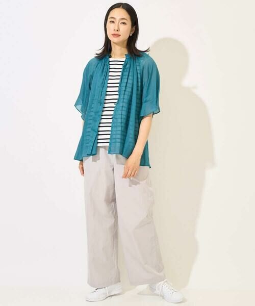 GEORGES RECH / ジョルジュ・レッシュ シャツ・ブラウス | ラミーギャザースタンドカラーブラウス | 詳細20