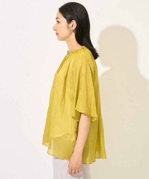 GEORGES RECH / ジョルジュ・レッシュ シャツ・ブラウス | ラミーギャザースタンドカラーブラウス | 詳細6