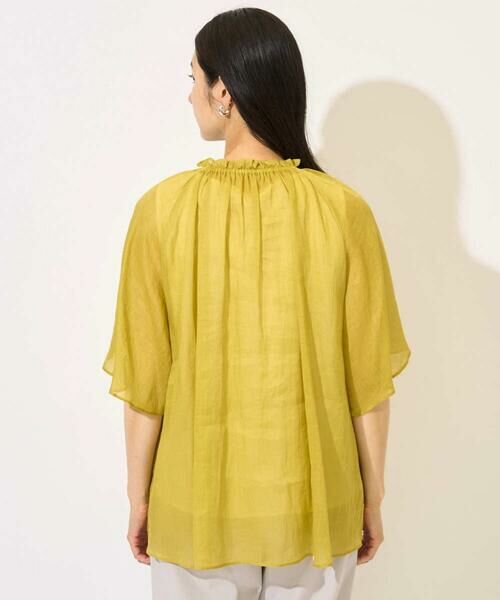 GEORGES RECH / ジョルジュ・レッシュ シャツ・ブラウス | ラミーギャザースタンドカラーブラウス | 詳細7