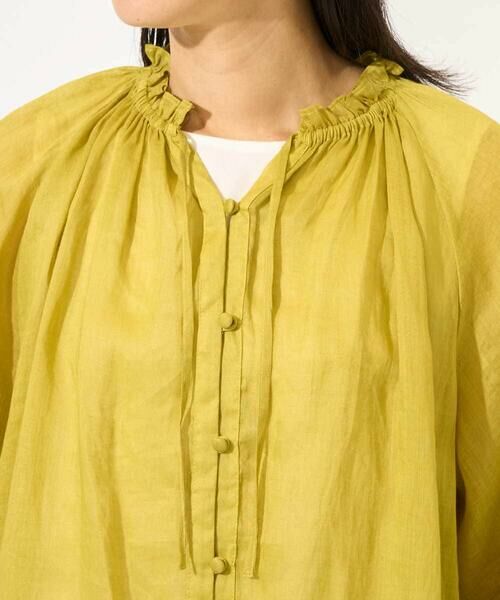 GEORGES RECH / ジョルジュ・レッシュ シャツ・ブラウス | ラミーギャザースタンドカラーブラウス | 詳細8