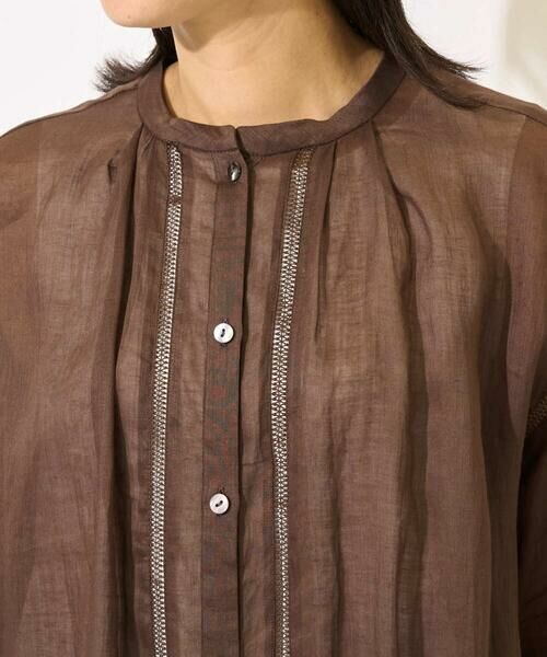 GEORGES RECH / ジョルジュ・レッシュ シャツ・ブラウス | ラミーハシゴレース7分袖チュニックブラウス | 詳細10