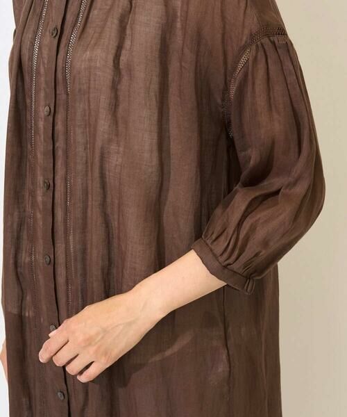 GEORGES RECH / ジョルジュ・レッシュ シャツ・ブラウス | ラミーハシゴレース7分袖チュニックブラウス | 詳細11