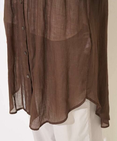 GEORGES RECH / ジョルジュ・レッシュ シャツ・ブラウス | ラミーハシゴレース7分袖チュニックブラウス | 詳細12